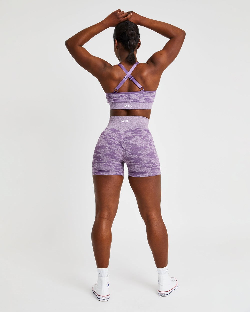 AYBL Evolve Camo Seamless Sports Bra Plum | 6745083-AX