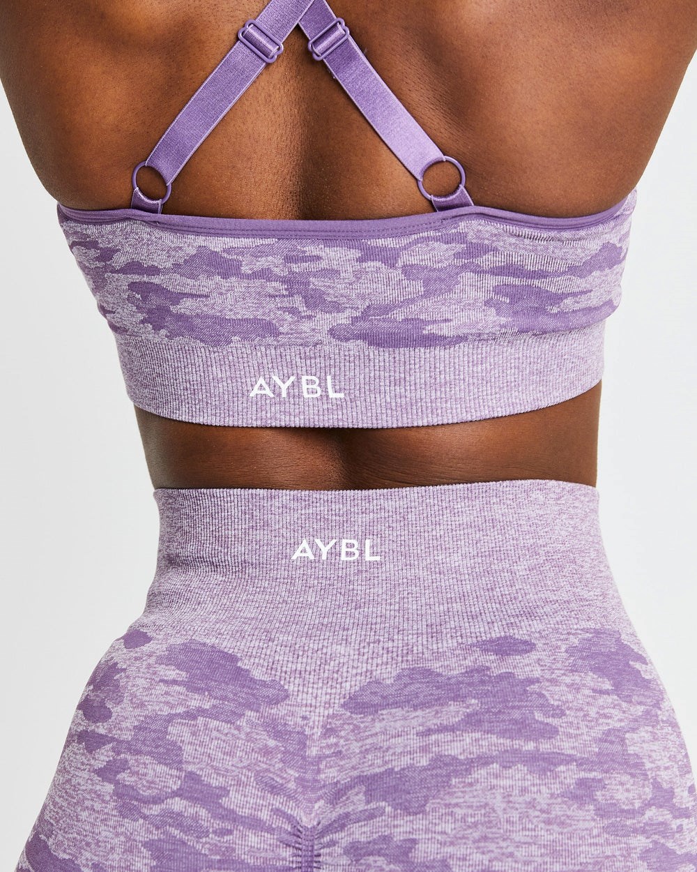 AYBL Evolve Camo Seamless Sports Bra Plum | 6745083-AX