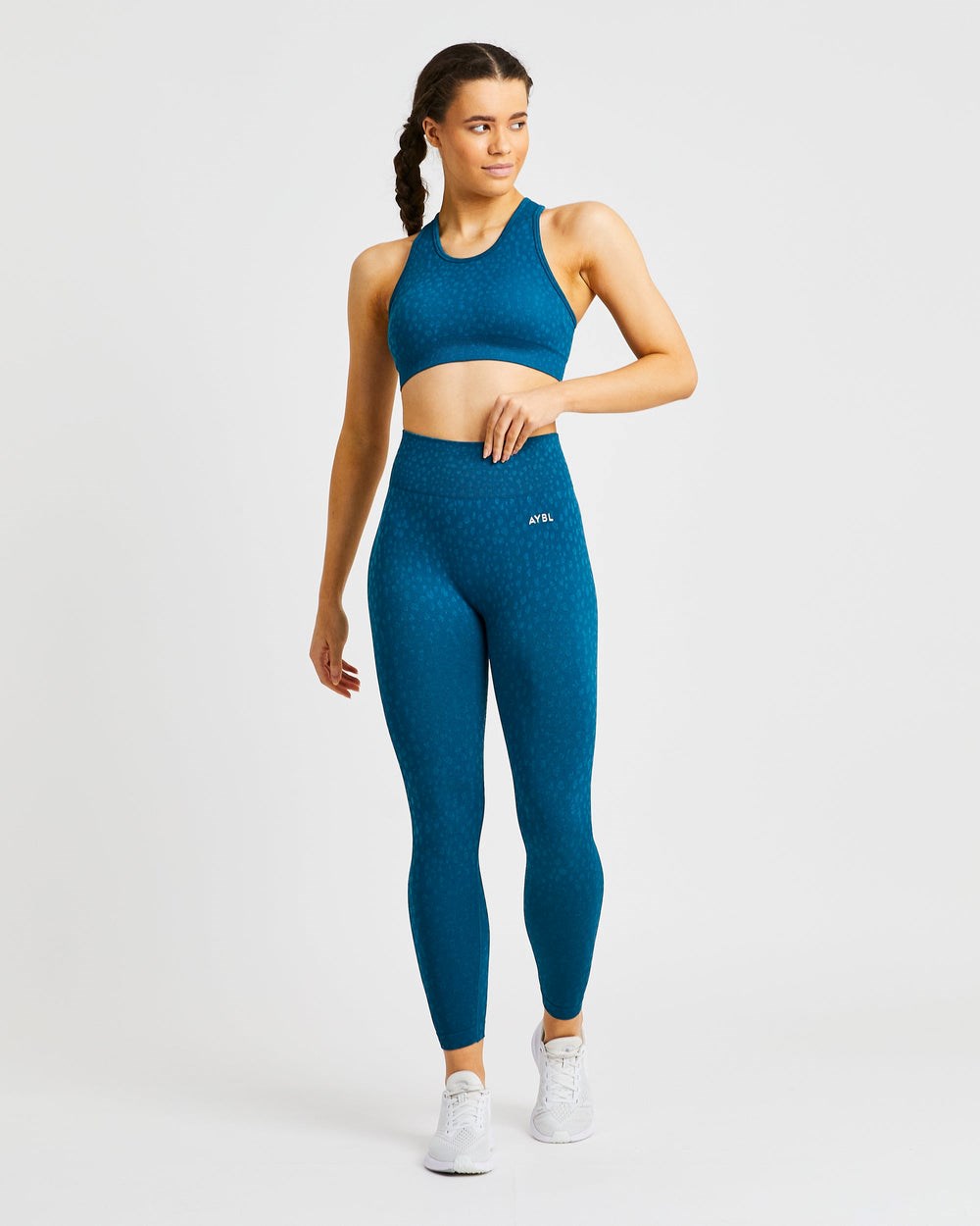 AYBL Evolve Speckle Seamless Sports Bra Teal | 9286743-WF