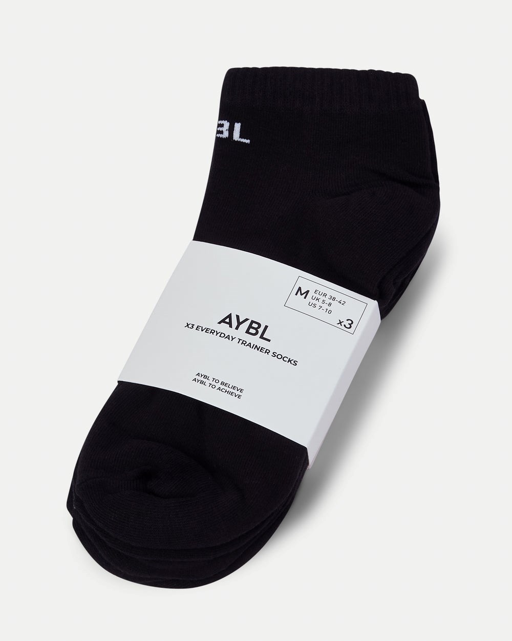 AYBL Everyday Trainer Socks (3 Pack) Zwart | 7036258-GB