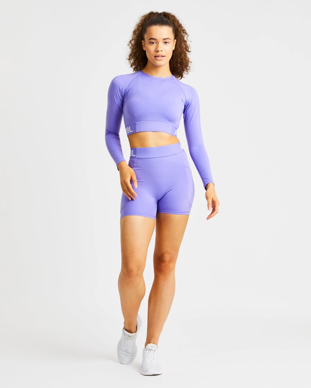 AYBL Training Long Sleeve Crop Top Paars | 7628549-ZG