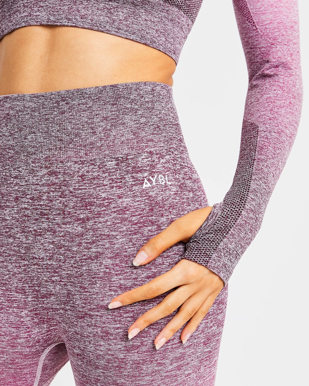 AYBL Pulse Ombré Seamless Leggings Plum | 1827063-ED