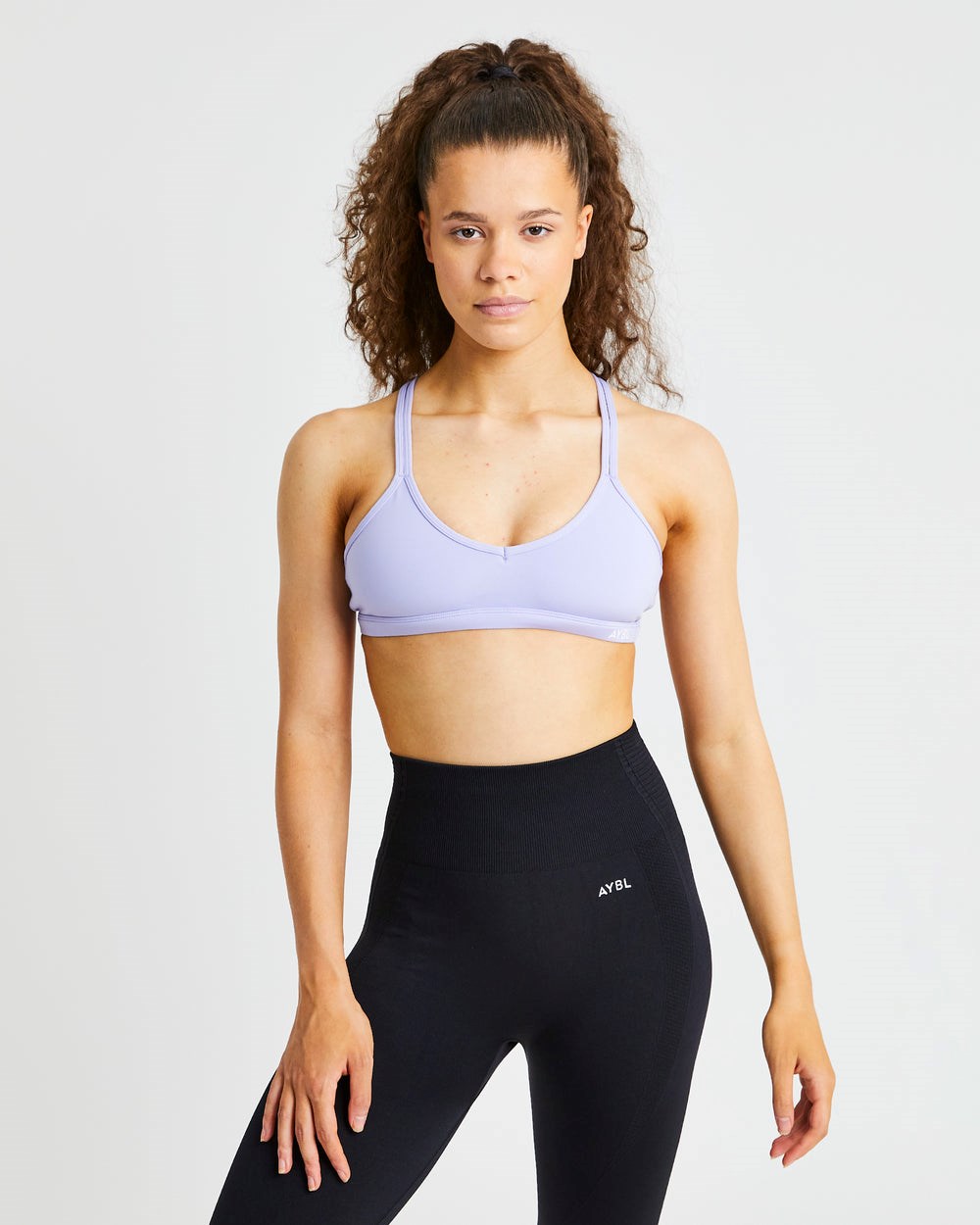 AYBL Essential Bandjes Sports Bra Iced Lilac | 8365794-YZ