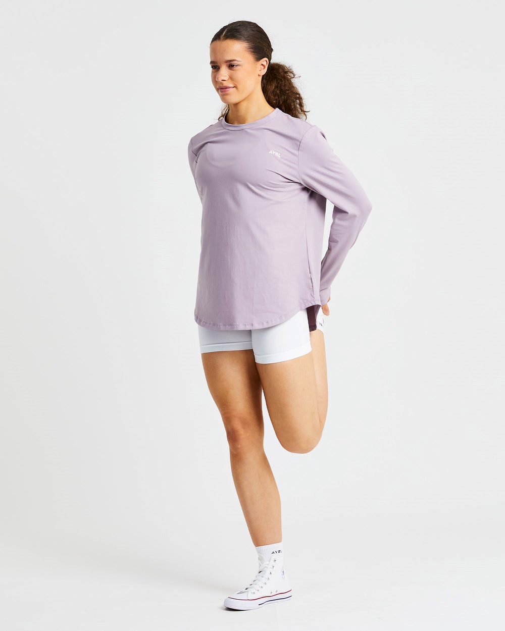 AYBL Everyday Oversized Long Sleeve T Shirt Muted Mauve | 6947803-UN