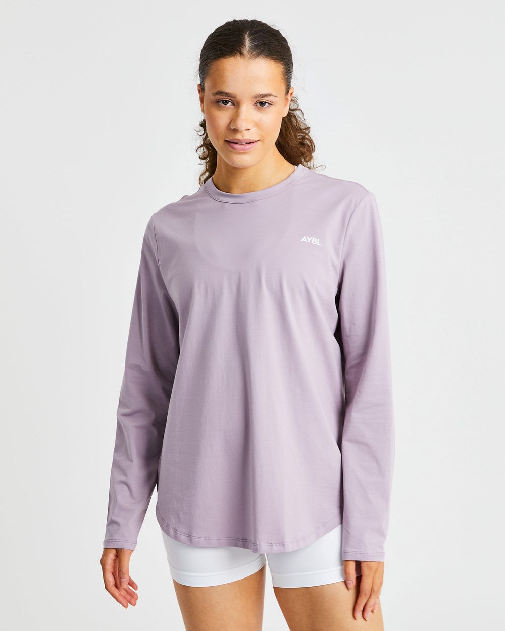 AYBL Everyday Oversized Long Sleeve T Shirt Muted Mauve | 6947803-UN