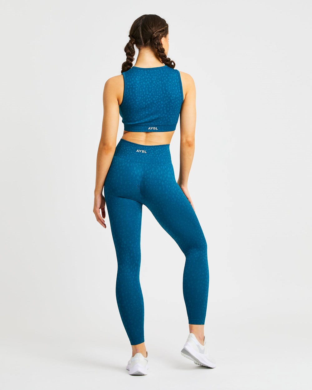 AYBL Evolve Speckle Seamless Crop Vest Teal | 3718425-XS