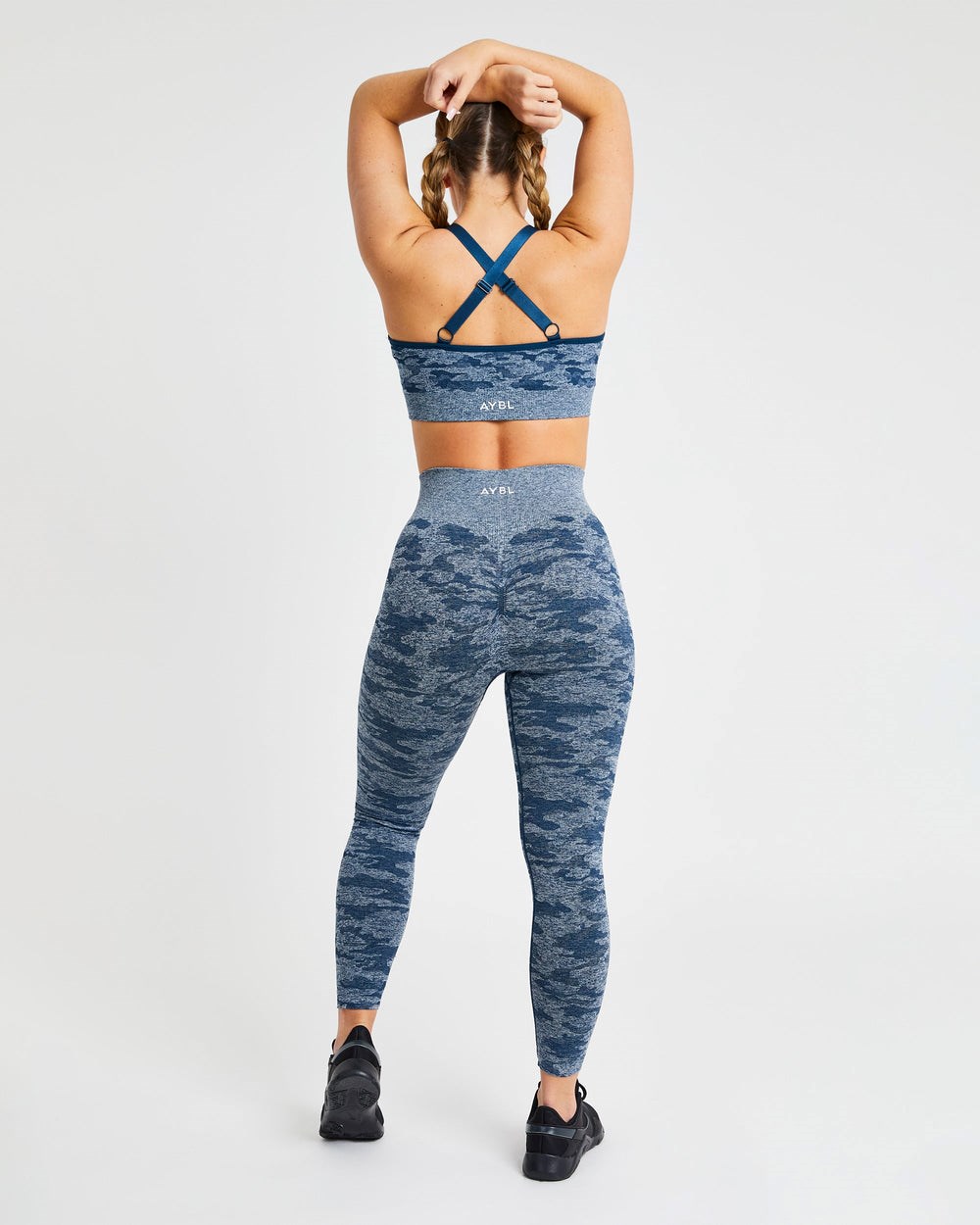 AYBL Evolve Camo Seamless Sports Bra Teal | 5489027-VE