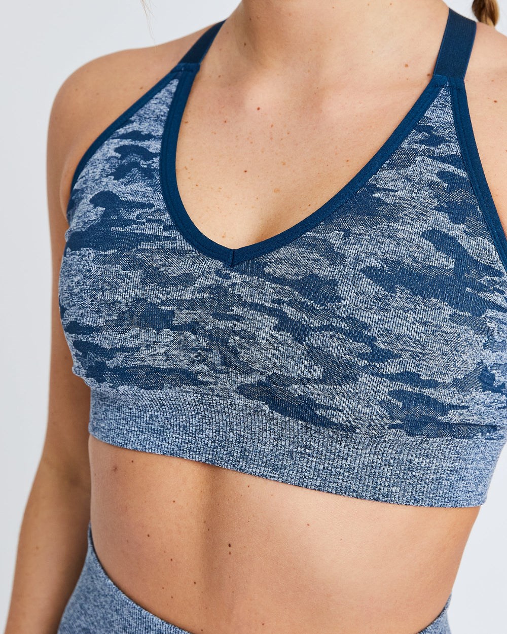 AYBL Evolve Camo Seamless Sports Bra Teal | 5489027-VE