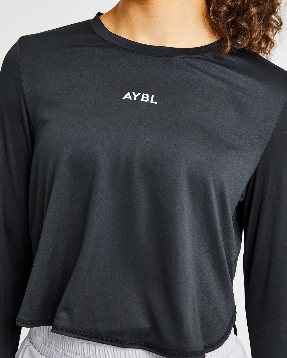 AYBL Define Long Sleeve Crop T Zwart | 1624890-EF