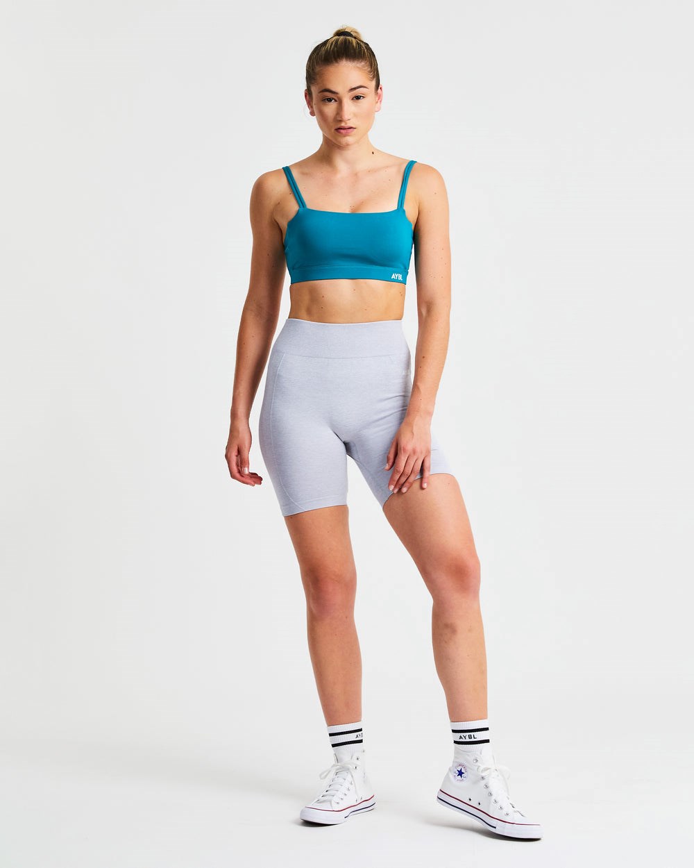 AYBL Essential Bandeau Sports Bra Teal | 4812690-JB