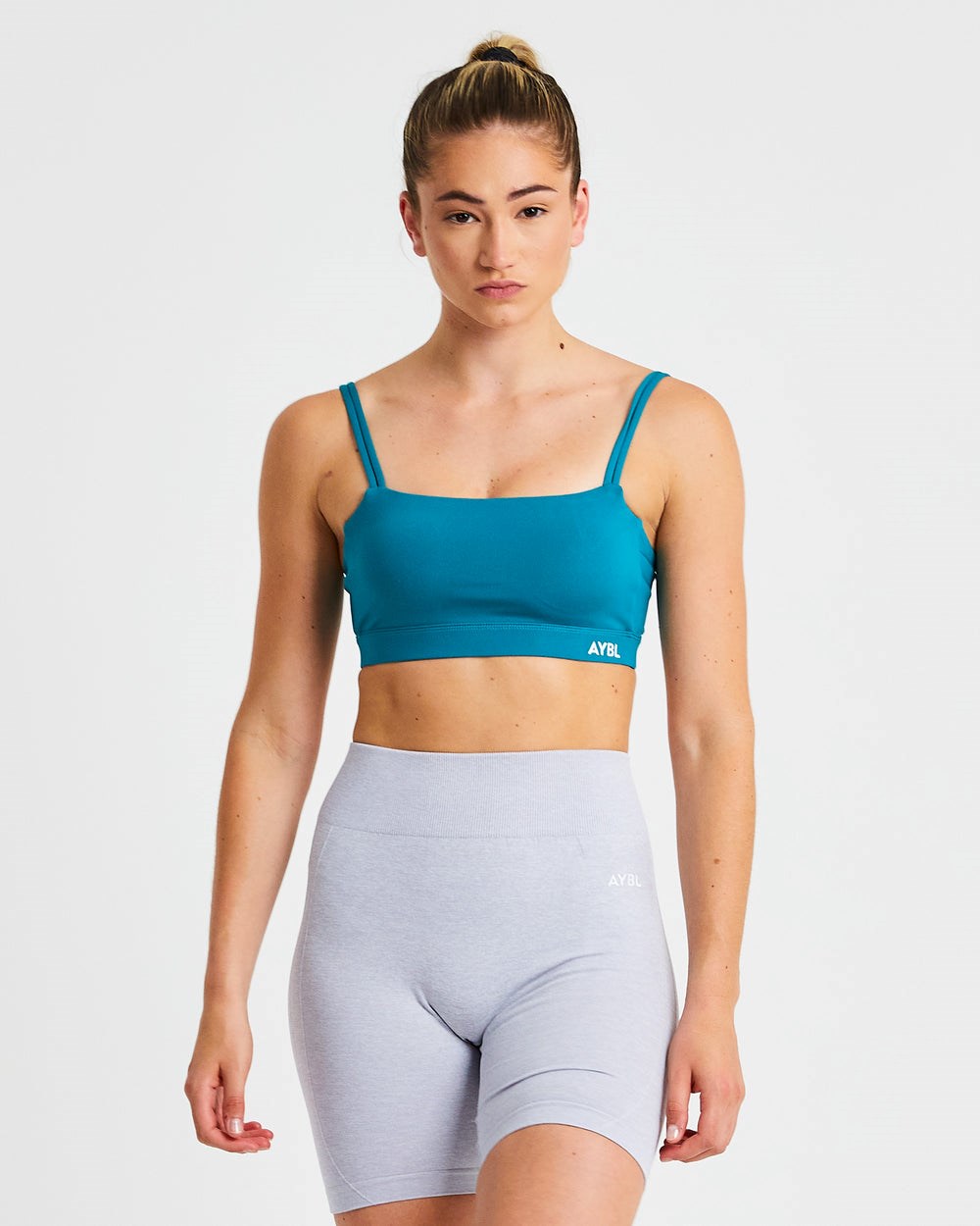 AYBL Essential Bandeau Sports Bra Teal | 4812690-JB