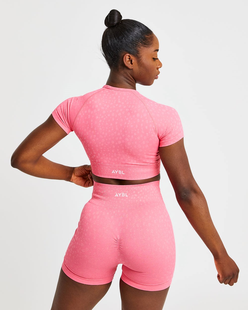 AYBL Evolve Speckle Seamless Crop Top Koraal Roze | 0647912-WC