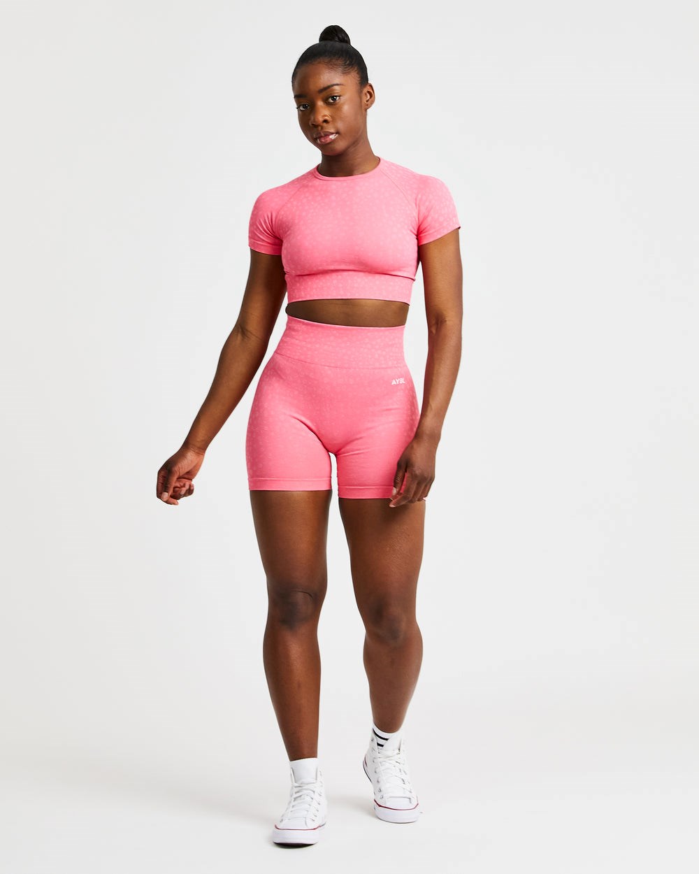 AYBL Evolve Speckle Seamless Crop Top Koraal Roze | 0647912-WC