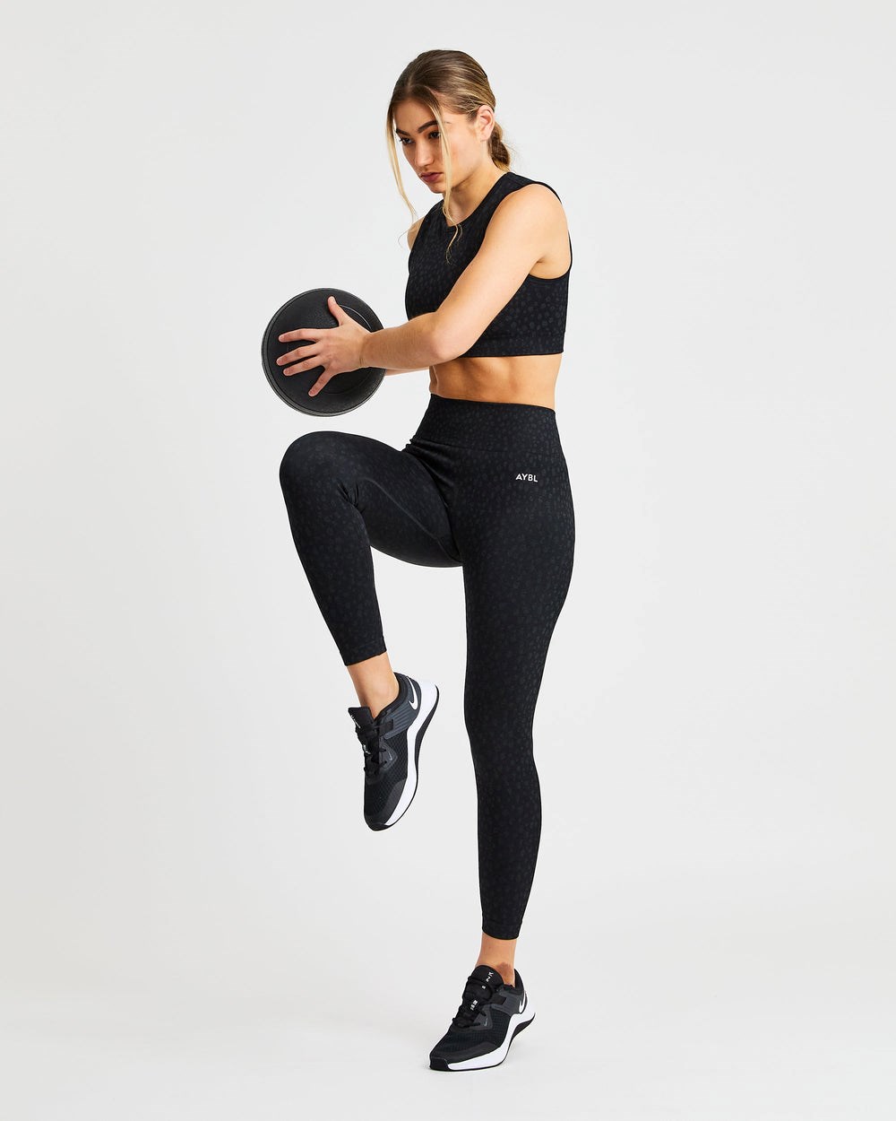 AYBL Evolve Speckle Seamless Leggings Zwart | 1340798-XQ