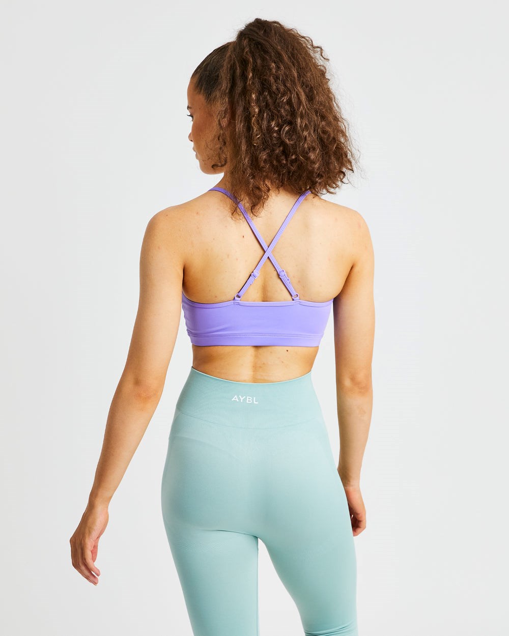 AYBL Essential V Neck Sports Bra Paars | 5807392-OJ