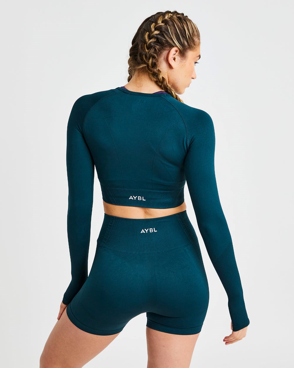 AYBL Balance V2 Seamless Long Sleeve Crop Top Groen | 5648132-TI