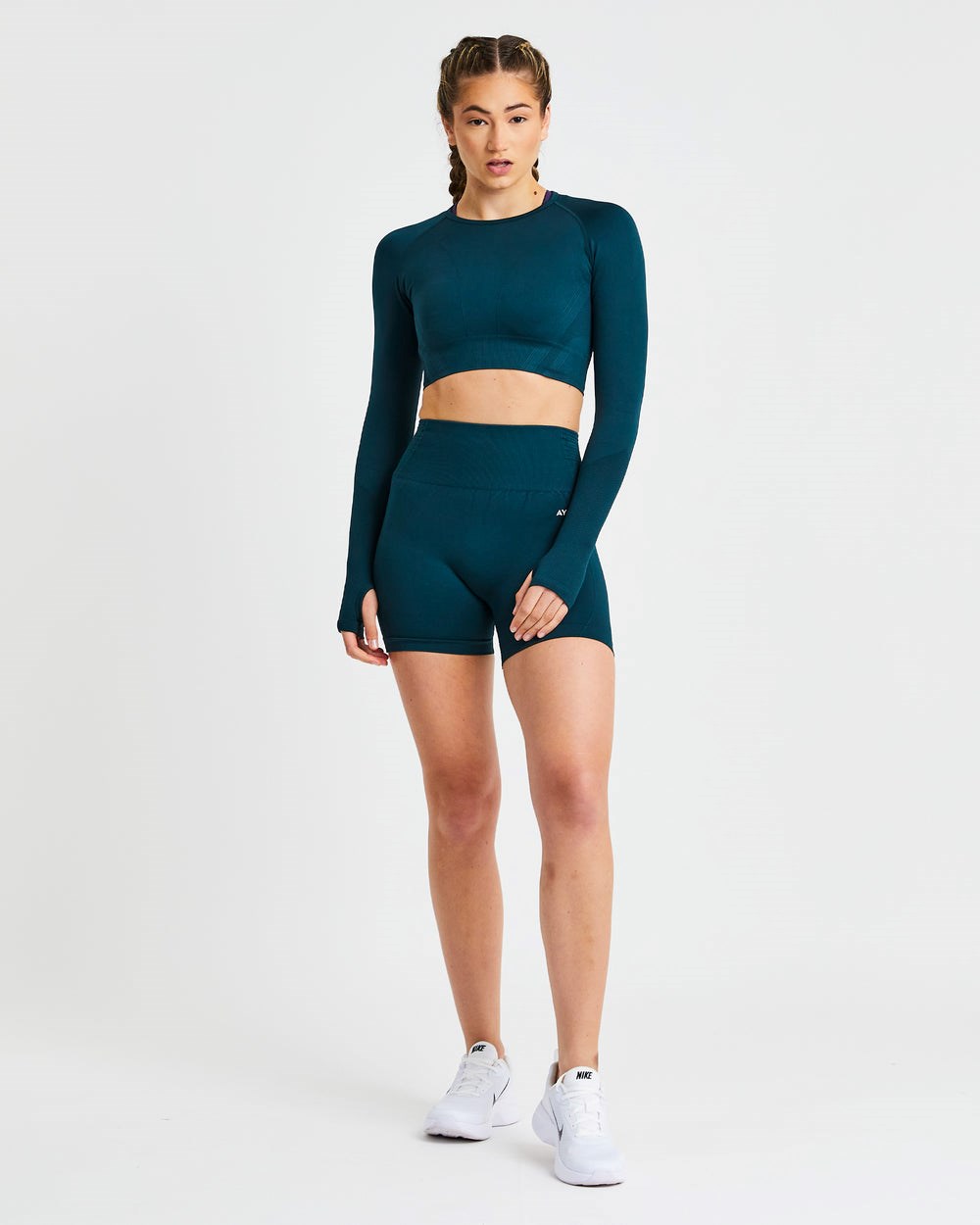 AYBL Balance V2 Seamless Long Sleeve Crop Top Groen | 5648132-TI