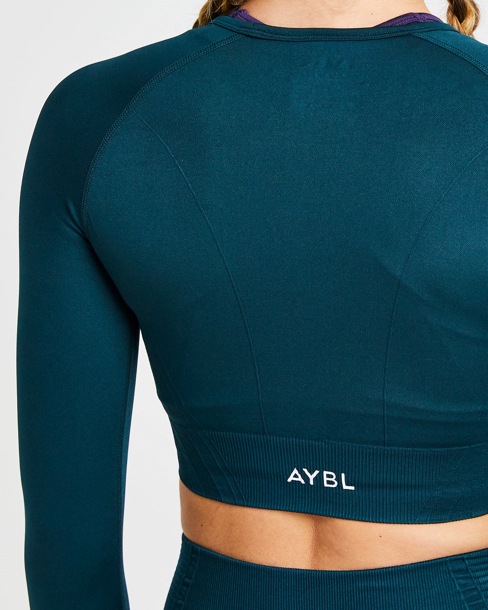 AYBL Balance V2 Seamless Long Sleeve Crop Top Groen | 5648132-TI