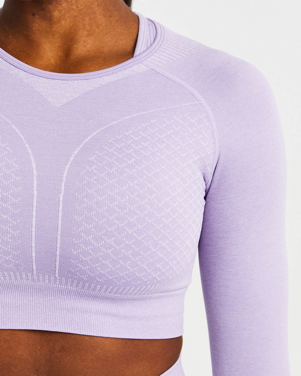 AYBL Impact Seamless Long Sleeve Crop Top Lilac | 0372981-IU