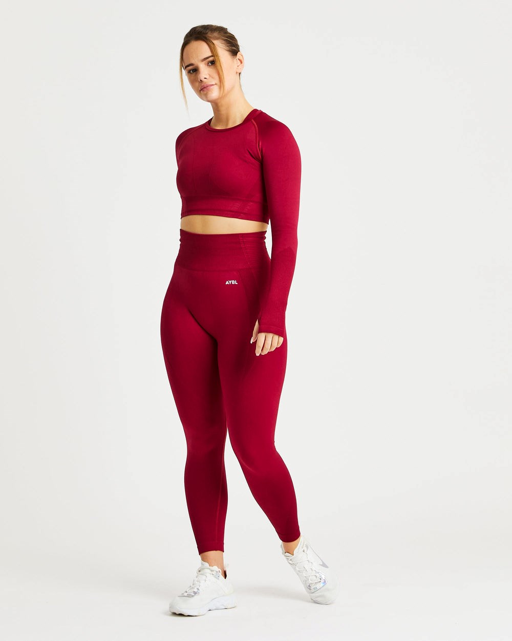 AYBL Balance V2 Seamless Long Sleeve Crop Top Rood | 6137925-UF