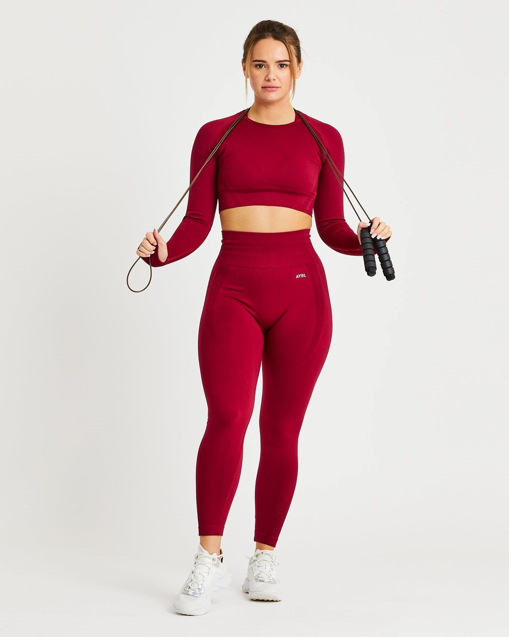 AYBL Balance V2 Seamless Long Sleeve Crop Top Rood | 6137925-UF