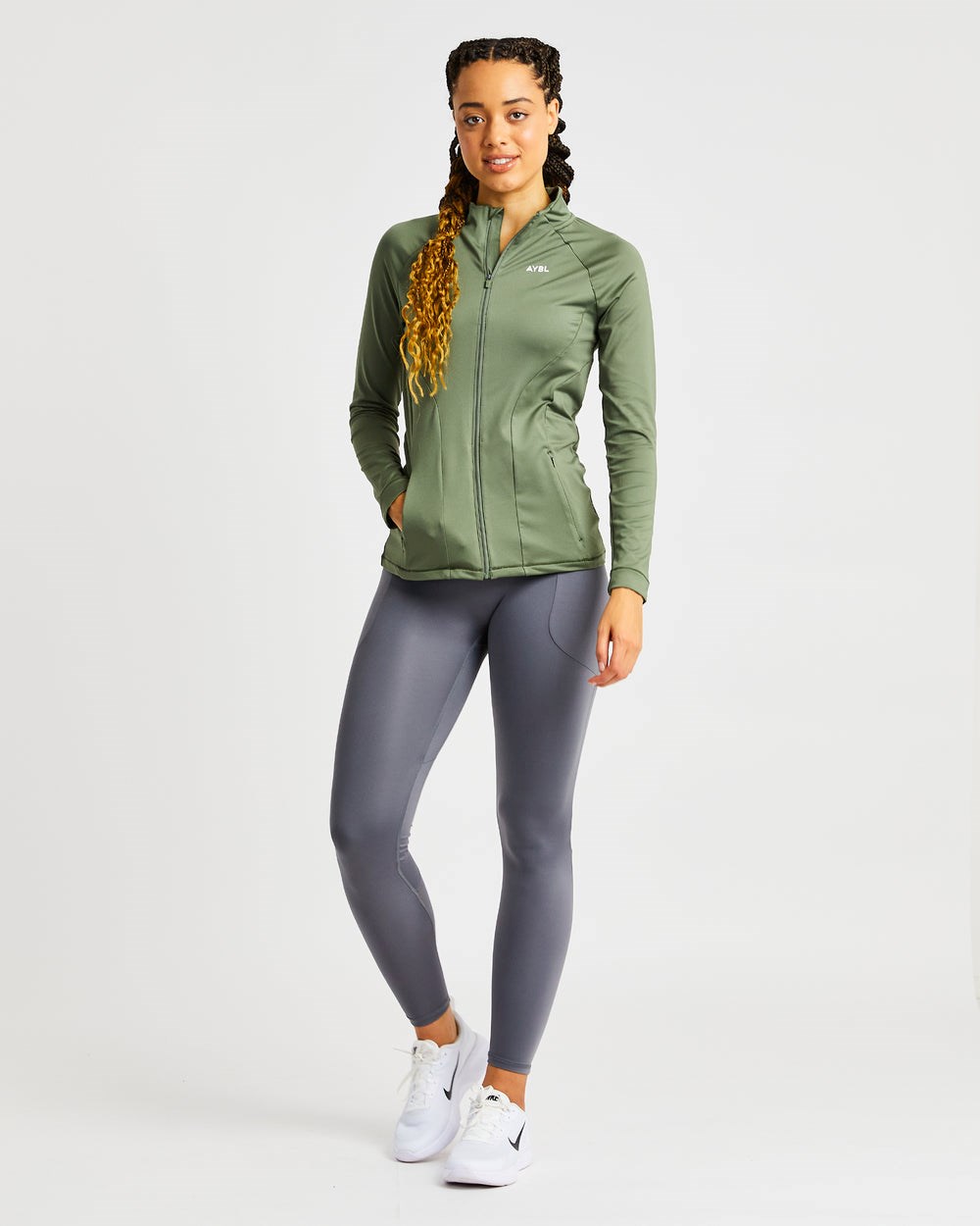 AYBL Effortless Zip Jacket Olijfgroen Groen | 7950264-AS