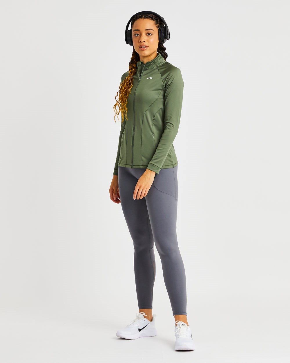 AYBL Effortless Zip Jacket Olijfgroen Groen | 7950264-AS