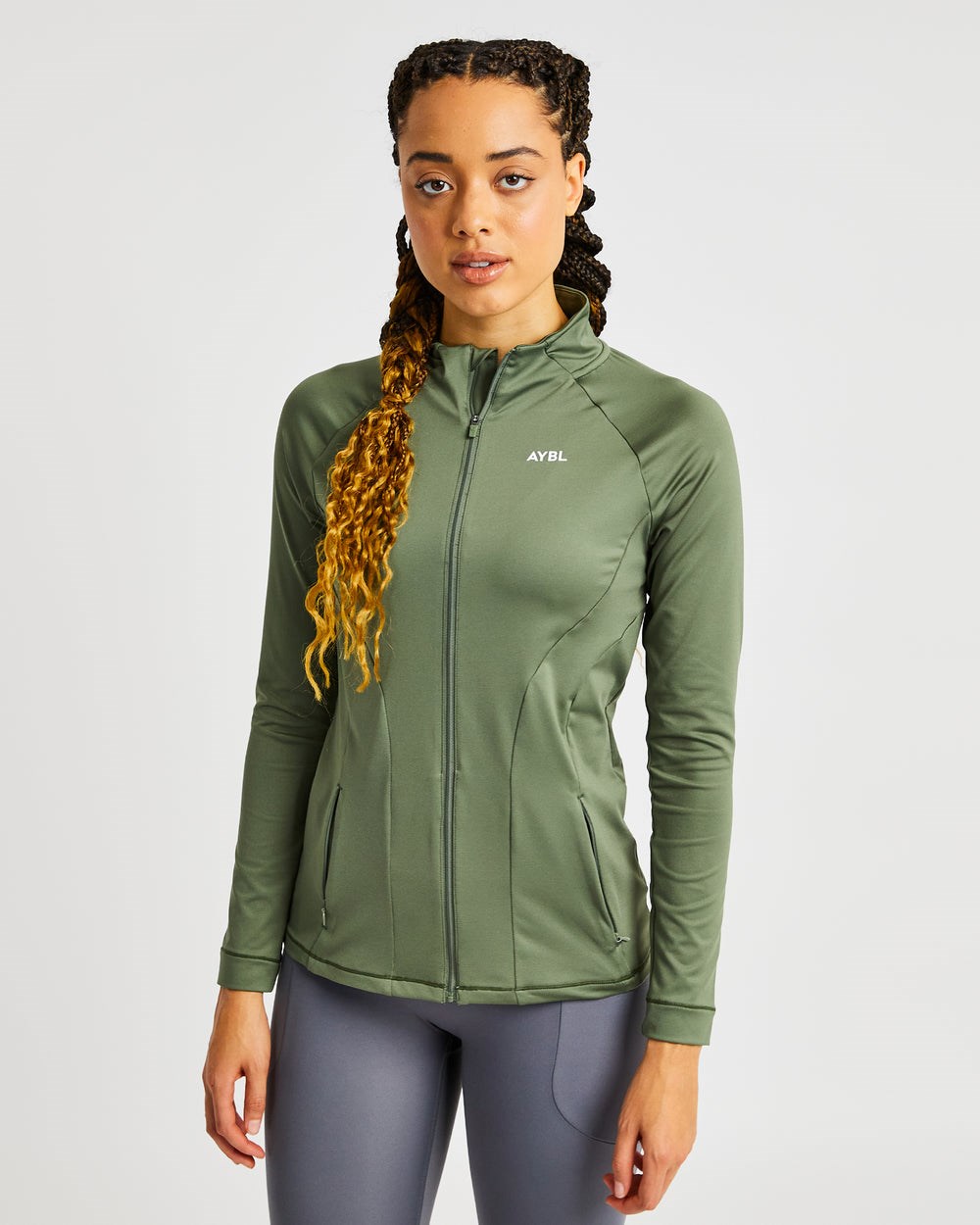 AYBL Effortless Zip Jacket Olijfgroen Groen | 7950264-AS