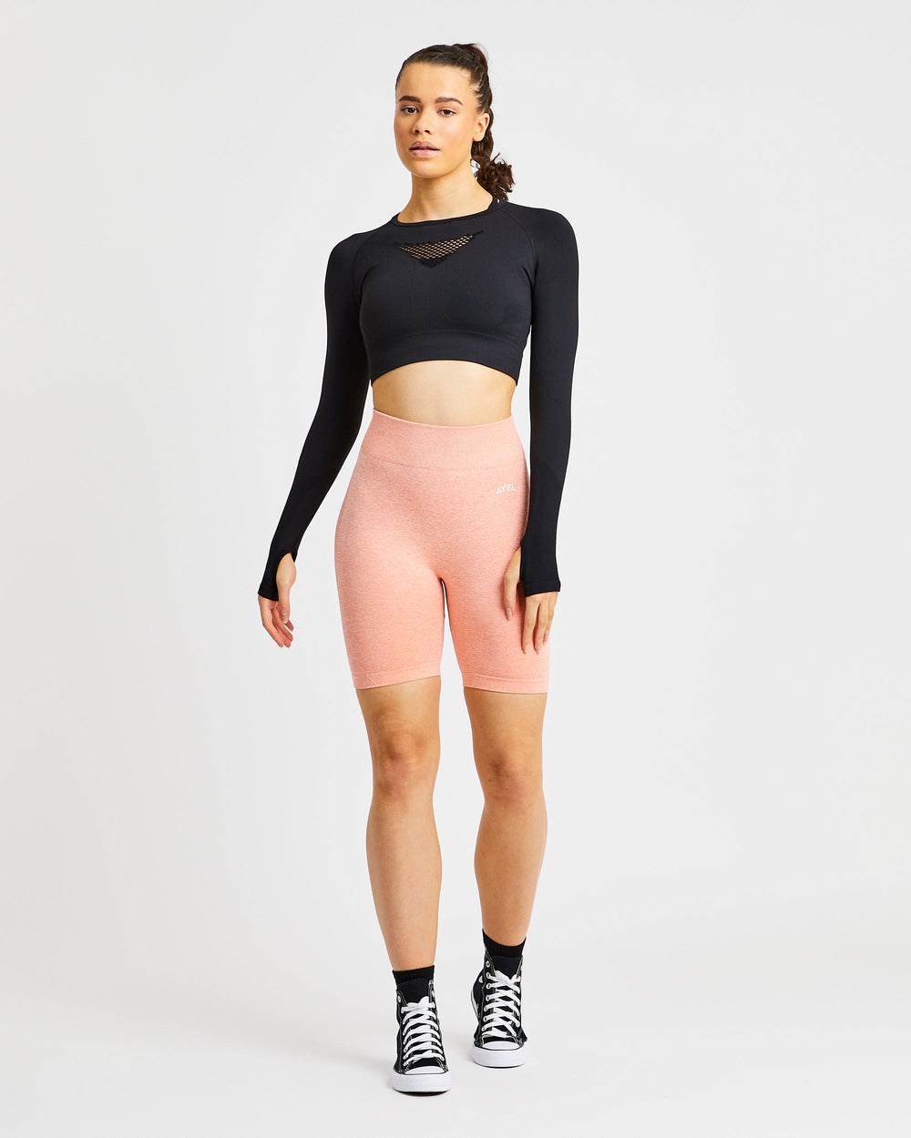 AYBL Motion Seamless Cycling Shorts Peach Marl | 4236709-UJ