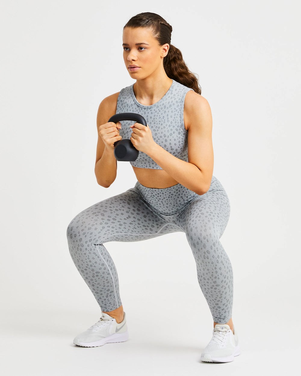 AYBL Evolve Speckle Seamless Crop Vest Lichtgrijs | 3125846-AN