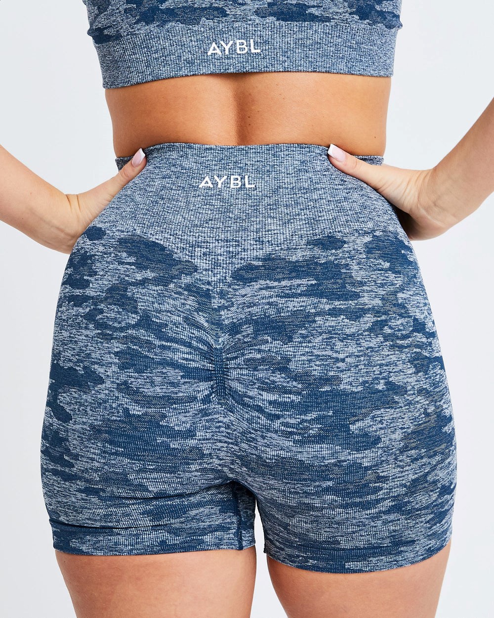 AYBL Evolve Camo Seamless Shorts Teal | 8021759-FJ