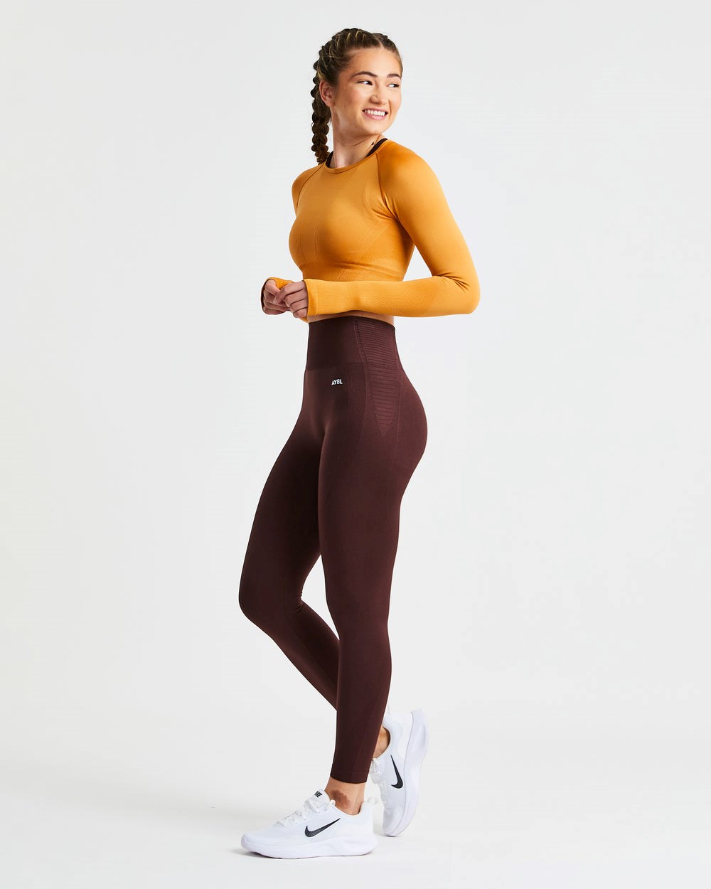 AYBL Balance V2 Seamless Leggings Chocola Bruin | 0938421-AQ