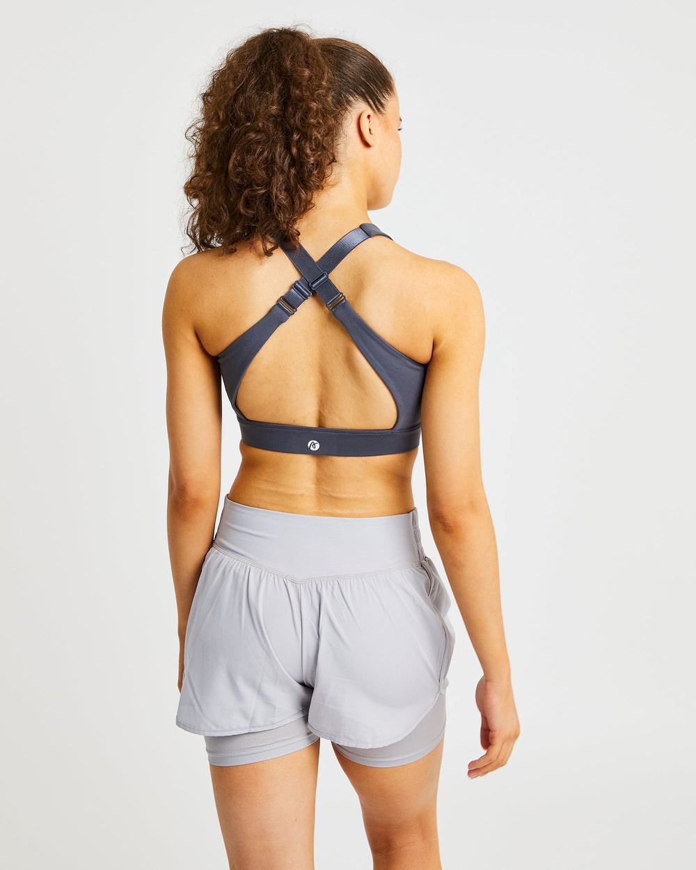 AYBL Sportive Zip Up Sports Bra Charcoal | 2354609-IJ