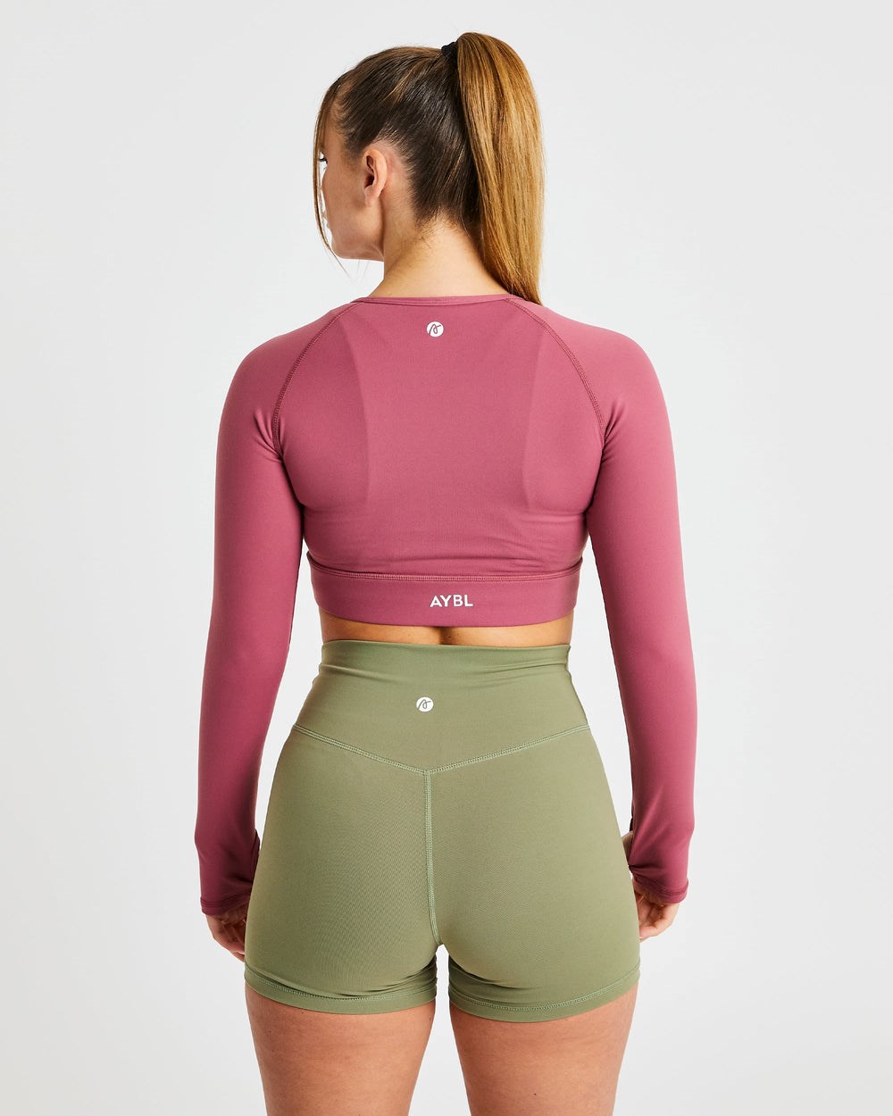 AYBL Core Long Sleeve Crop Top Rood | 6840372-TJ