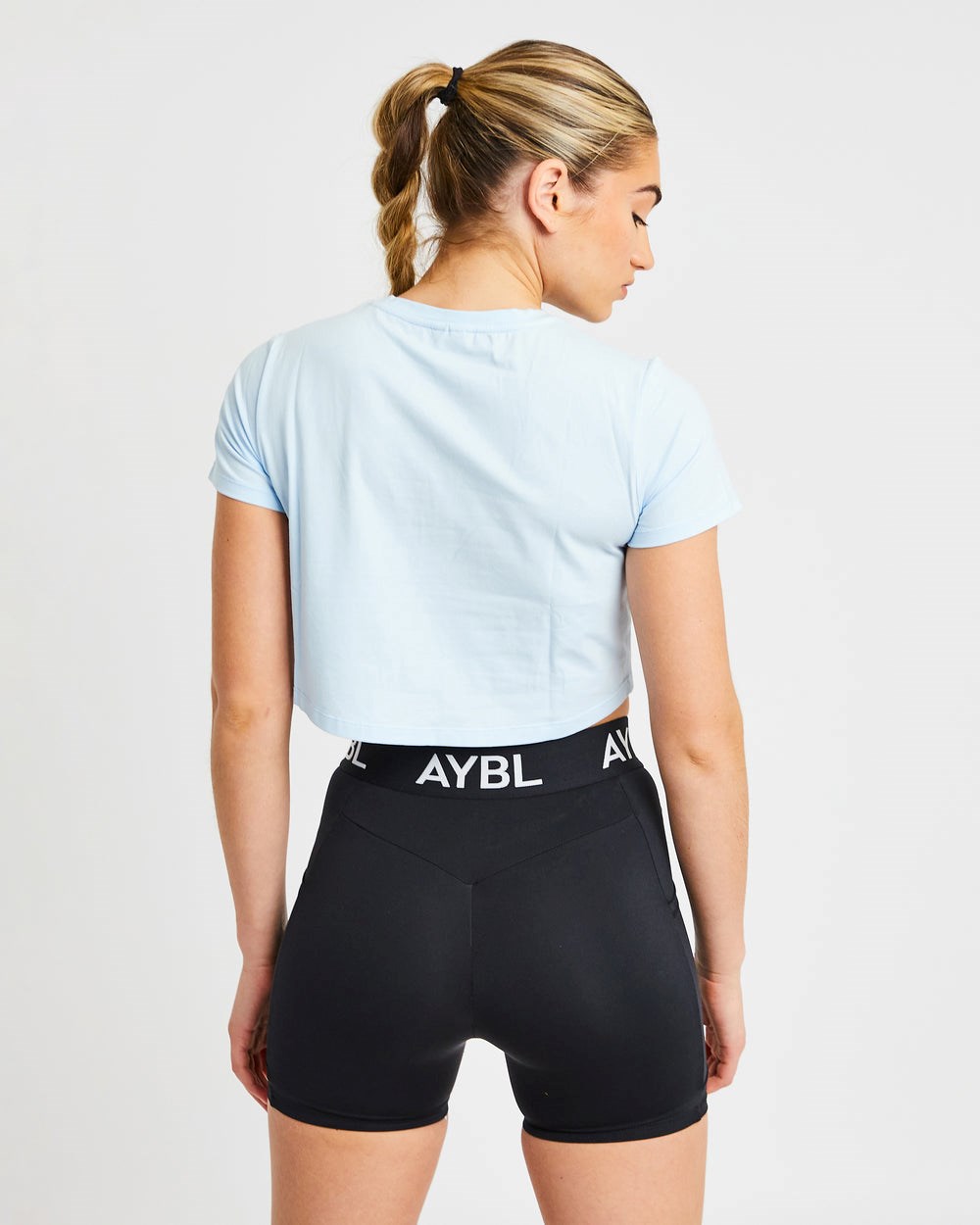 AYBL Crop T Shirt Blauw | 7680413-AW