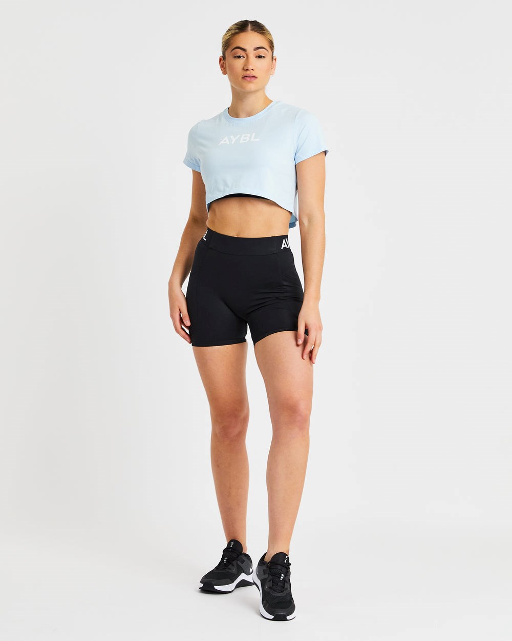 AYBL Crop T Shirt Blauw | 7680413-AW