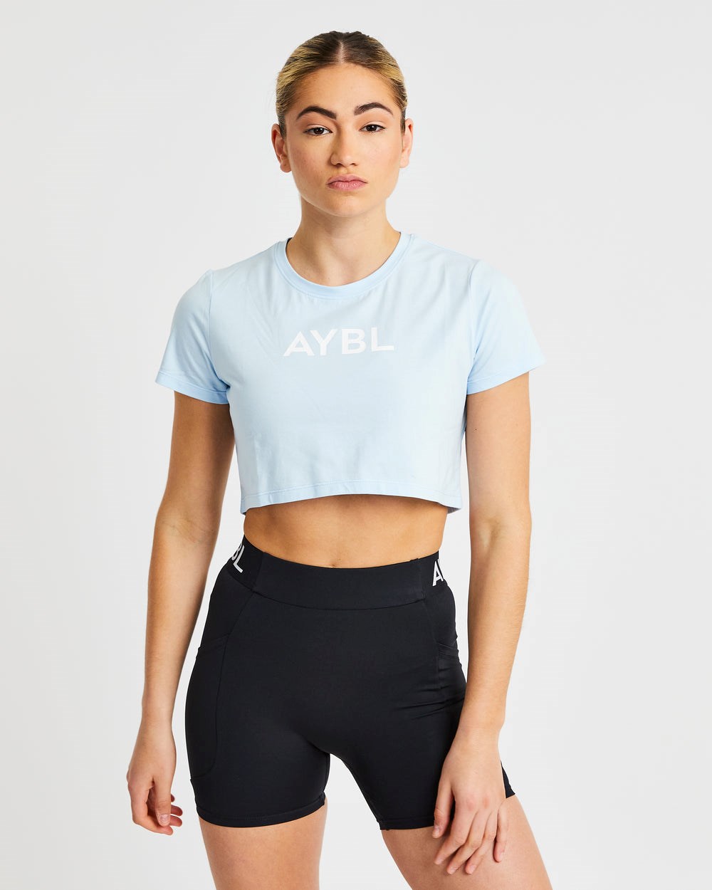 AYBL Crop T Shirt Blauw | 7680413-AW