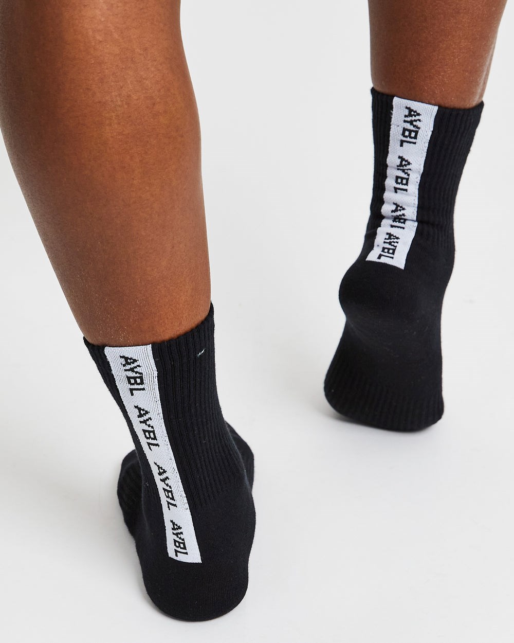 AYBL Everyday Back Stripe Crew Socks (3 Pack) Zwart | 3271508-JH