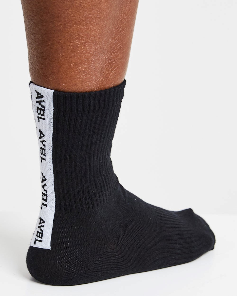 AYBL Everyday Back Stripe Crew Socks (3 Pack) Zwart | 3271508-JH