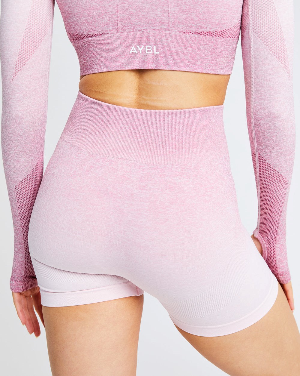 AYBL Pulse Ombré Seamless Shorts Roze | 3206517-UY