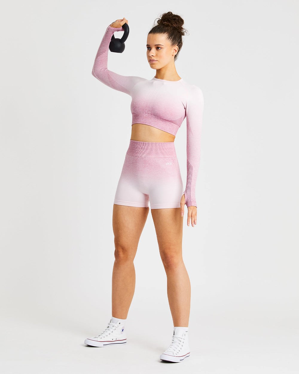 AYBL Pulse Ombré Seamless Shorts Roze | 3206517-UY