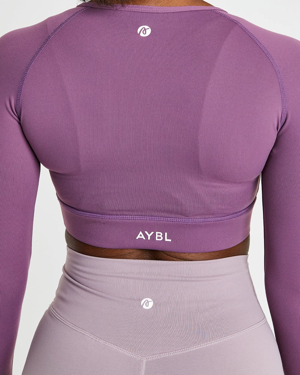 AYBL Core Long Sleeve Crop Top Paars | 1742538-LK