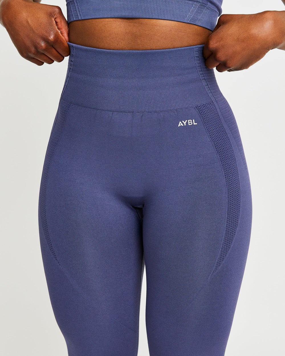 AYBL Balance V2 Seamless Leggings Donkerblauw Blauw | 7528409-TL