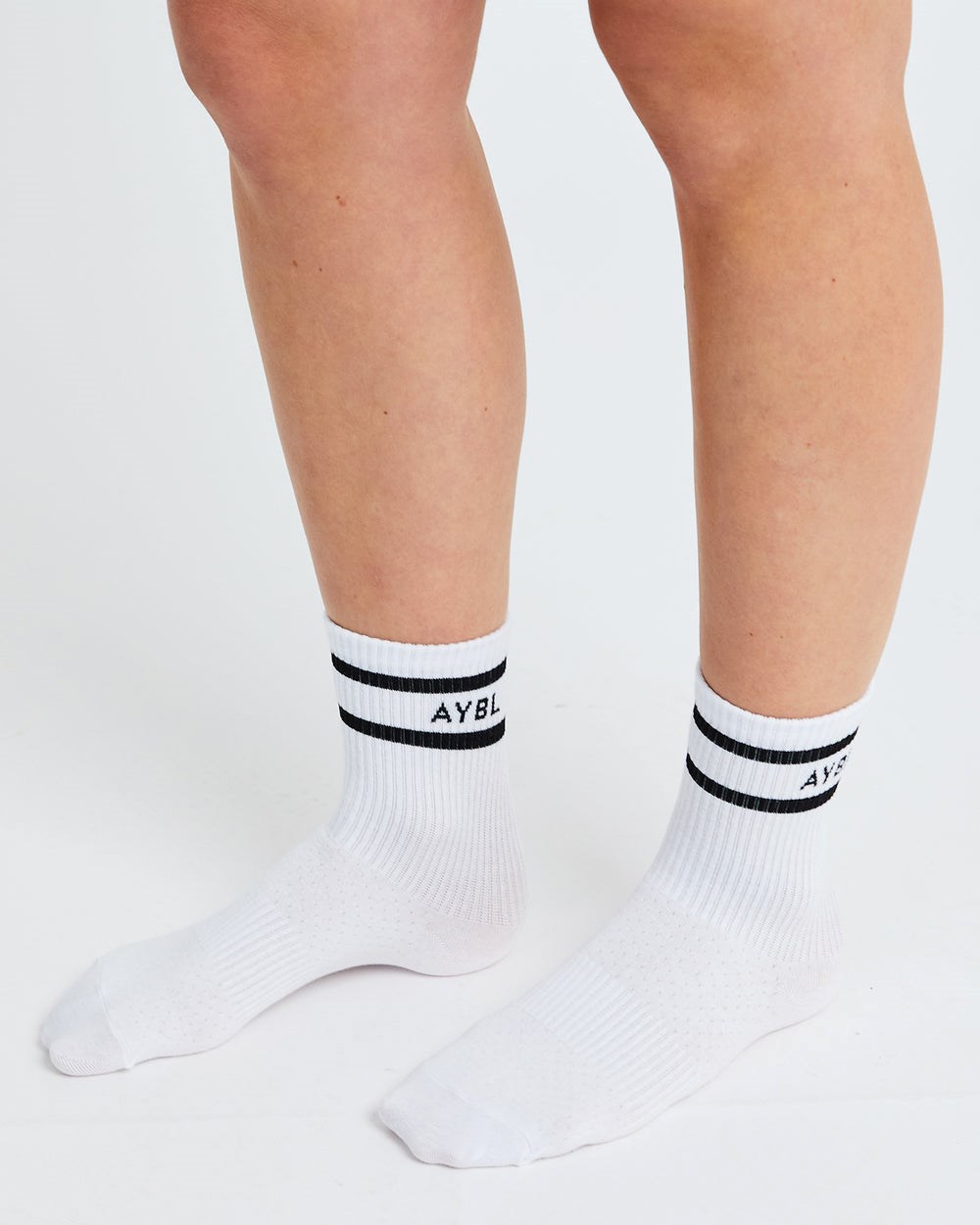 AYBL Everyday Double Stripe Crew Socks (3 Pack) Wit | 8271350-XO