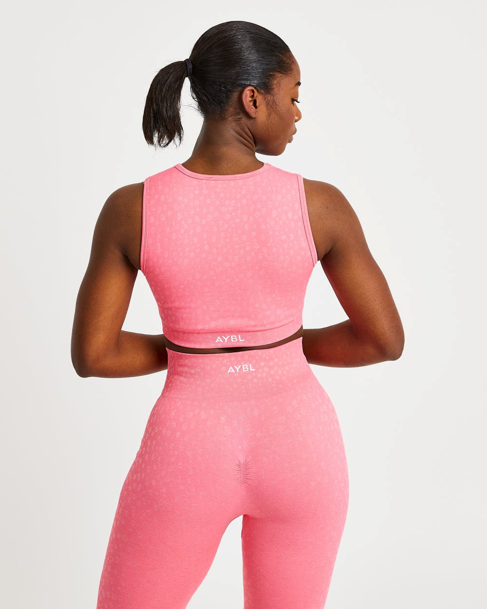 AYBL Evolve Speckle Seamless Crop Vest Koraal Roze | 9483015-RW