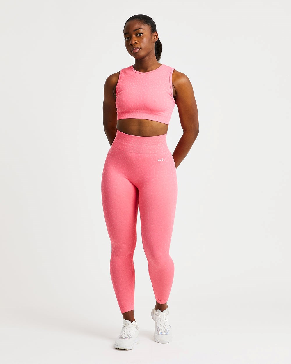 AYBL Evolve Speckle Seamless Crop Vest Koraal Roze | 9483015-RW